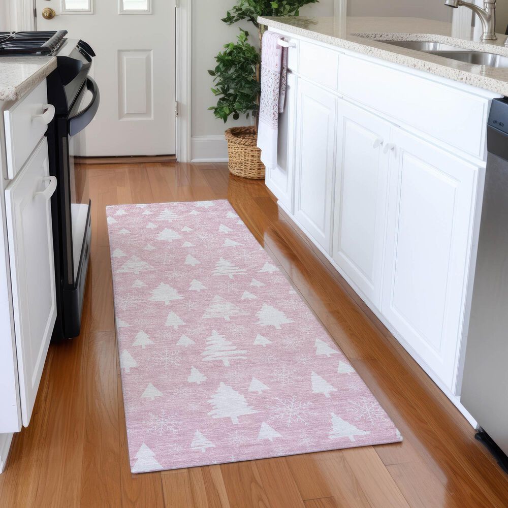 Dalyn Rug Company Wonderland WN23 2&#39;3&quot; x 7&#39;6&quot; Pink Indoor/Outdoor Runner, , large