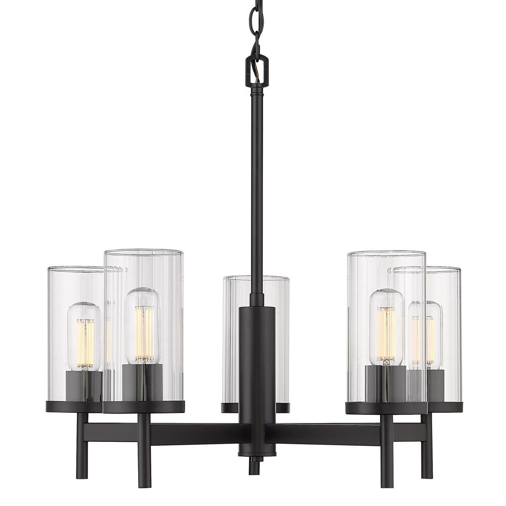 Golden Lighting Winslett 5-Light Chandelier in Matte Black, , large