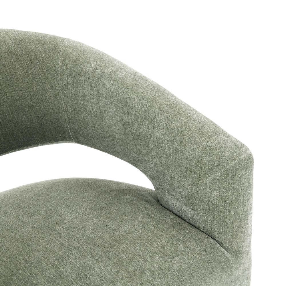Furniture of America Rivena Modern Arm Chair with Casters in Green, , large