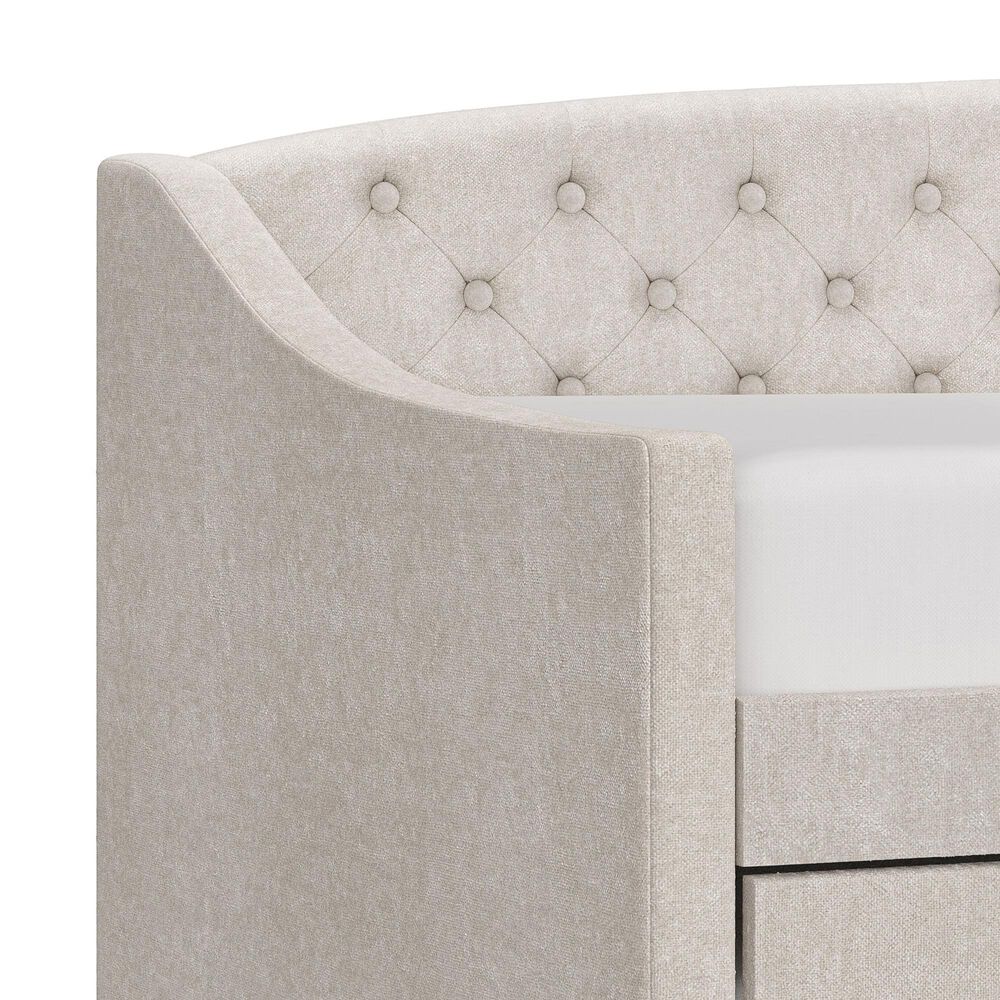 The Monday Company Zoey Upholstered Daybed with Trundle in Beige, , large