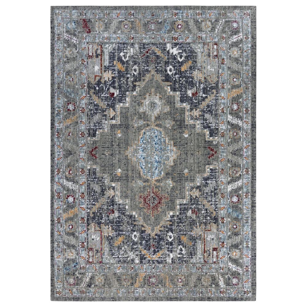 RIZZY Signature Gray and Multicolor 9' x 12' Area Rug, , large