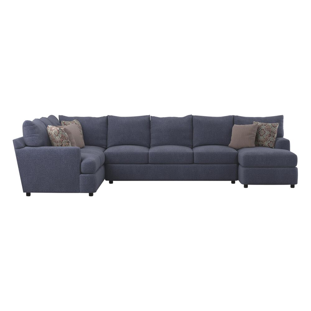 Klaussner Oliver 3-Piece Right Facing Sectional in Jesy Denim, , large