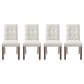 Hearth and Haven Side Chair with Beige Cushion in Wanut (Set of 4), , large