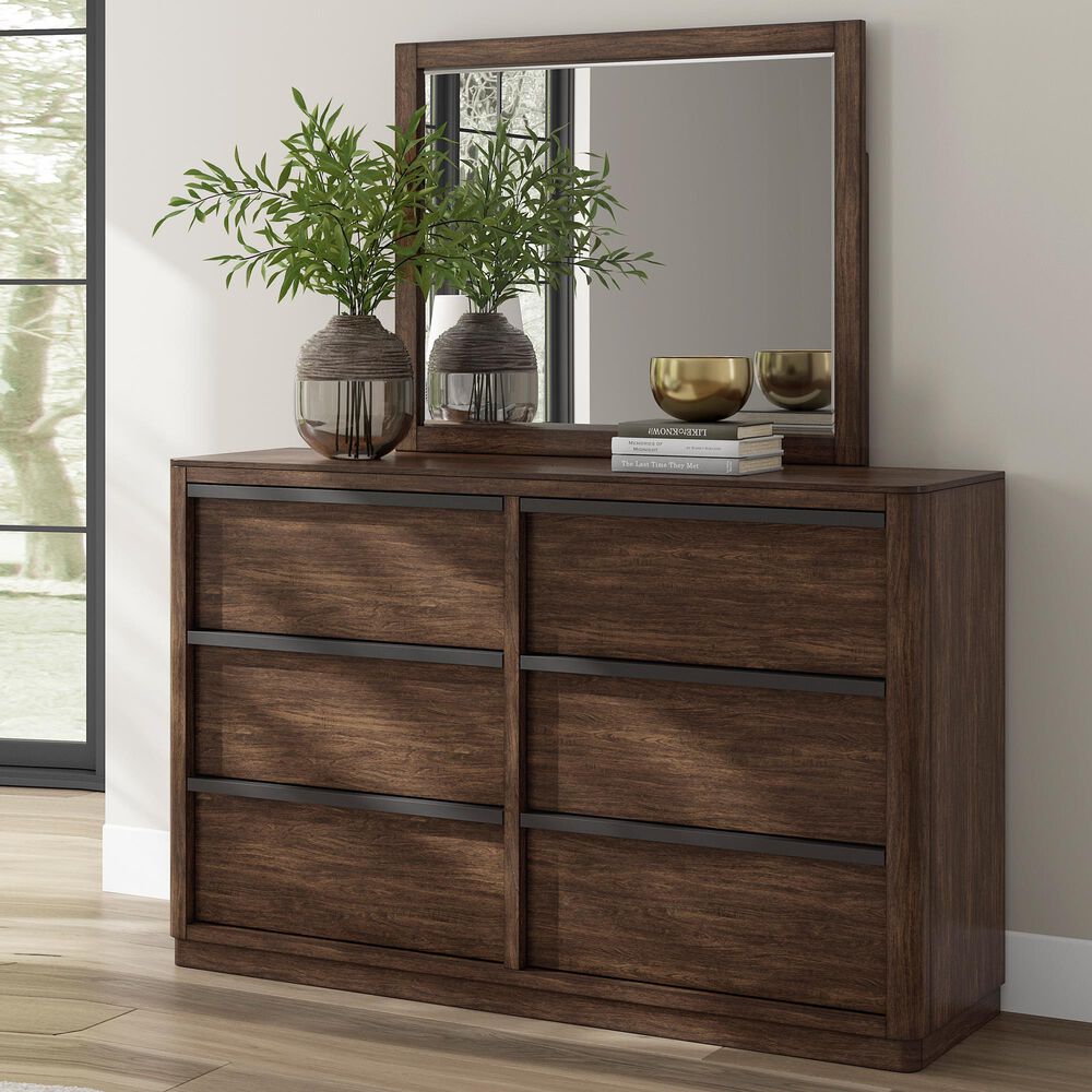 Millenium Dilenno 6-Drawer Dresser and Mirror in Dark Brown, , large