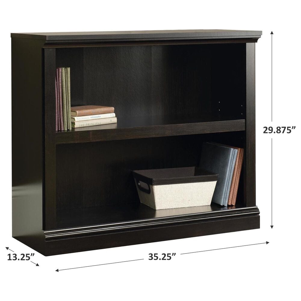 Sauder 2-Shelf Bookcase in Estate Black, , large