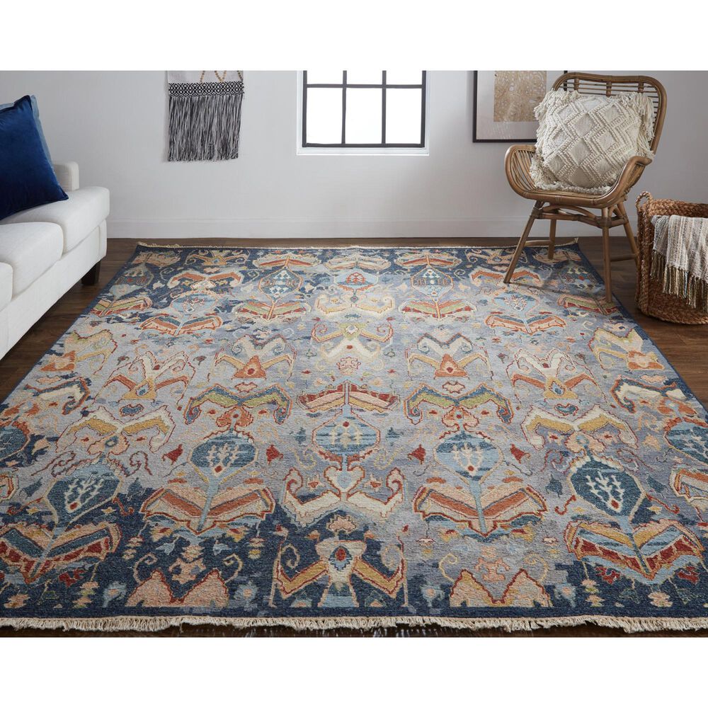 Feizy Leylan 3&#39;6&quot; x 5&#39;6&quot; Blue and Multicolor Area Rug, , large