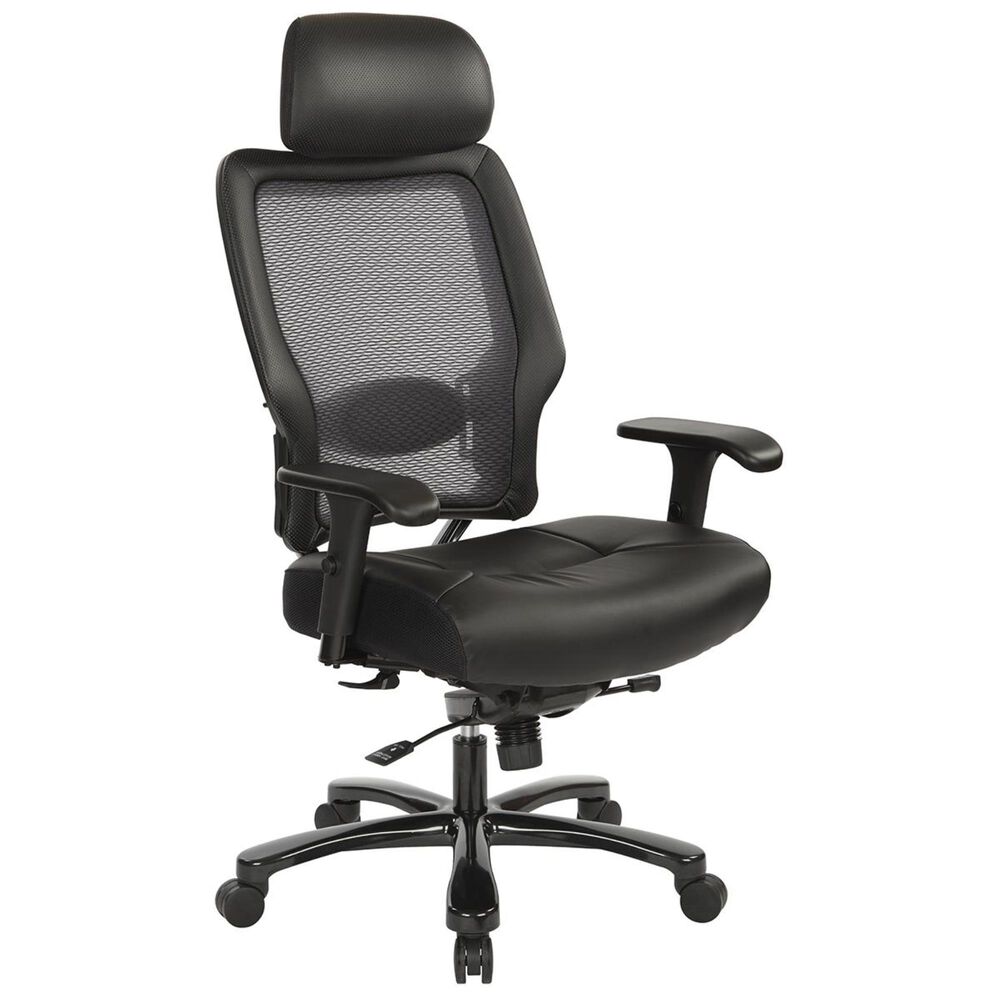 OSP Home 63 Series Big and Tall Executive Chair in Black, , large