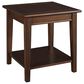 A-America Westlake End Table with Shelf in Cherry Brown, , large