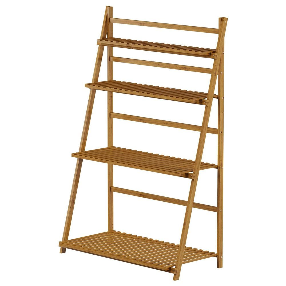 Timberlake Pure Garden 4-Tier Plant Stand in Natural Wood, , large