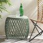 Hearth and Haven Alamera Outdoor Metal Lattice Side Table in Green, , large