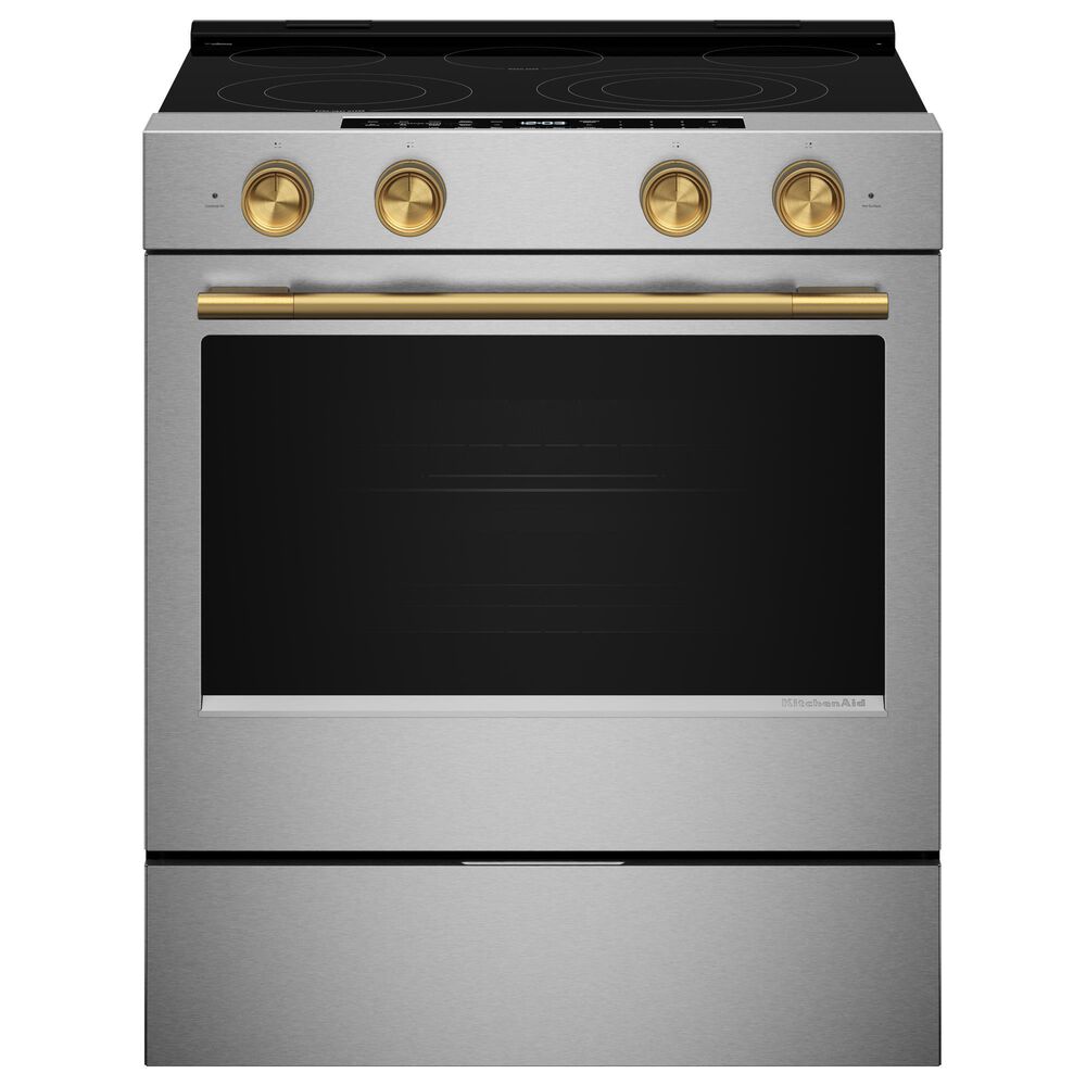 KitchenAid 5.3 Cu. Ft. Smart Slide-in Electric Range in Fingerprint Resistant Stainless Steel, , large