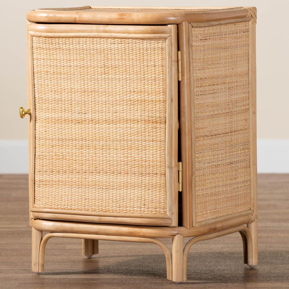 Baxton Studio Kiara 2-Shelf Nightstand in Natural, , large