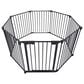 HOMLUX 8-Panel Adjustable Pet Gate in Black, , large