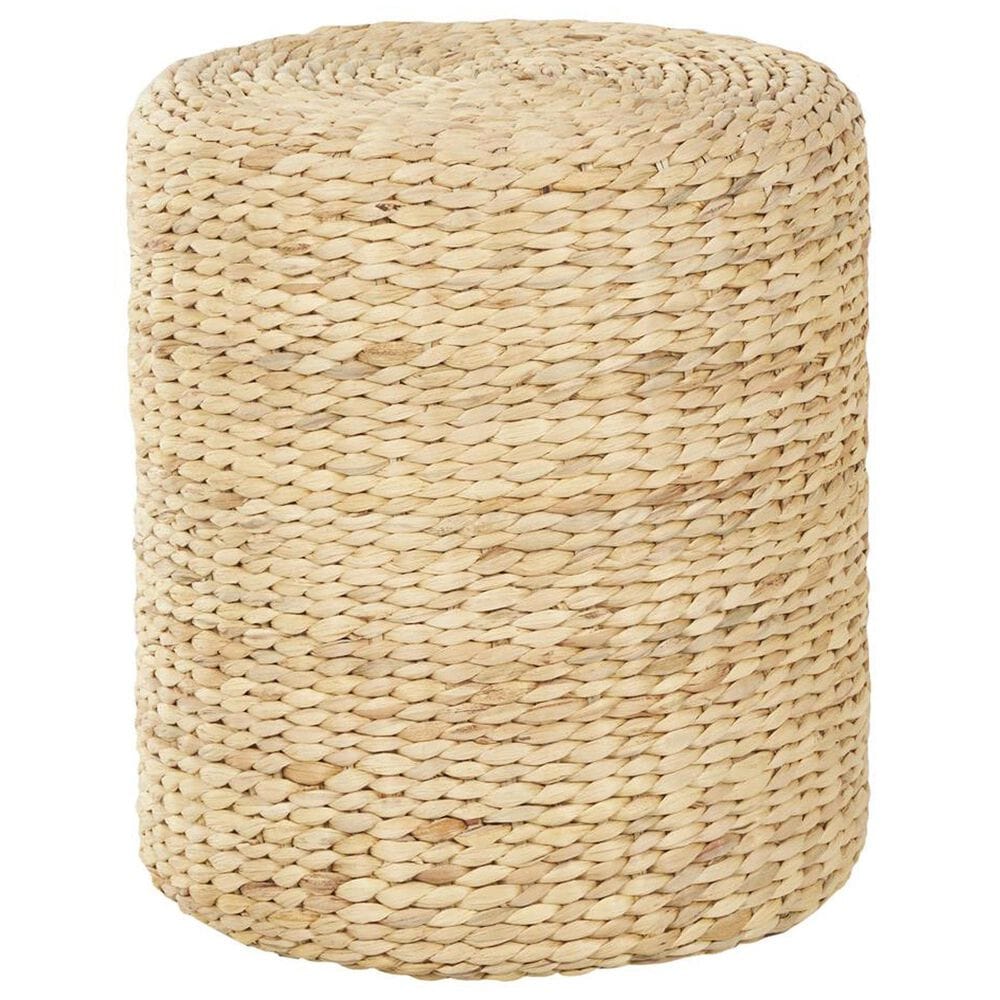 Maple and Jade Handmade Woven Drum Accent End Table in Brown, , large