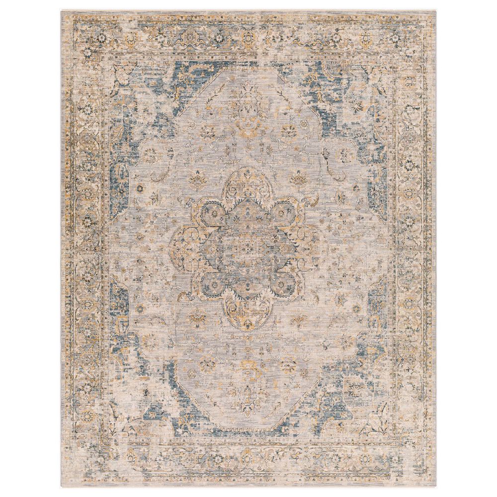 Surya Aspendos 10" x 13"11" Beige, Blue, Charcoal, Cream, Denim, Gray, Ink Blue, Mustard and Taupe Area Rug, , large