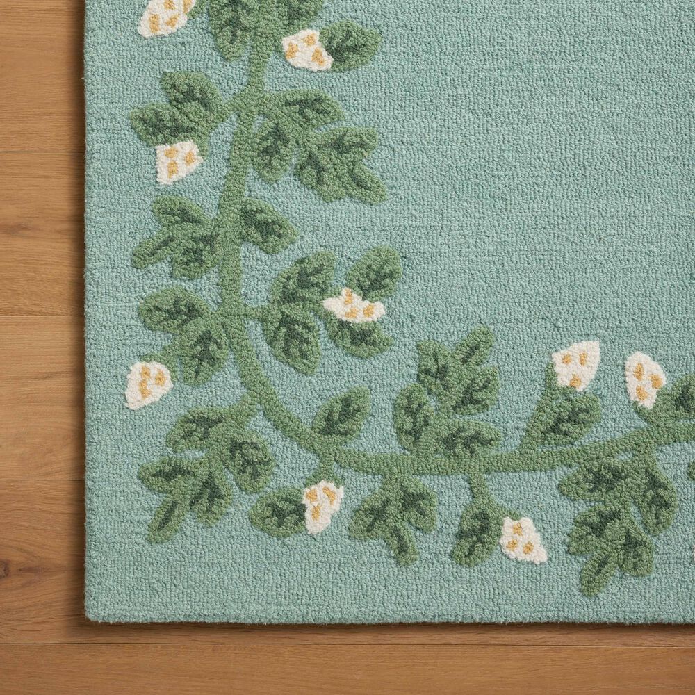 Rifle Paper Co. x Loloi Highgrove Blue 5&#39; x 7&#39;6&quot; Area Rug, , large