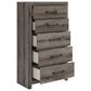 Ashley Graystorm 5-Drawer Chest in Weathered Gray, , large