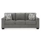 Ashley Deltona Stationary Sofa in Graphite, , large