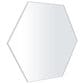 Maple and Jade 40" Hexagon Wood Wall Mirror with Thin Minimalistic Frame in White, , large