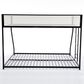 Hearth and Haven Adam Twin over Full Bunk Bed with White Mesh Guard Rail in Black, , large