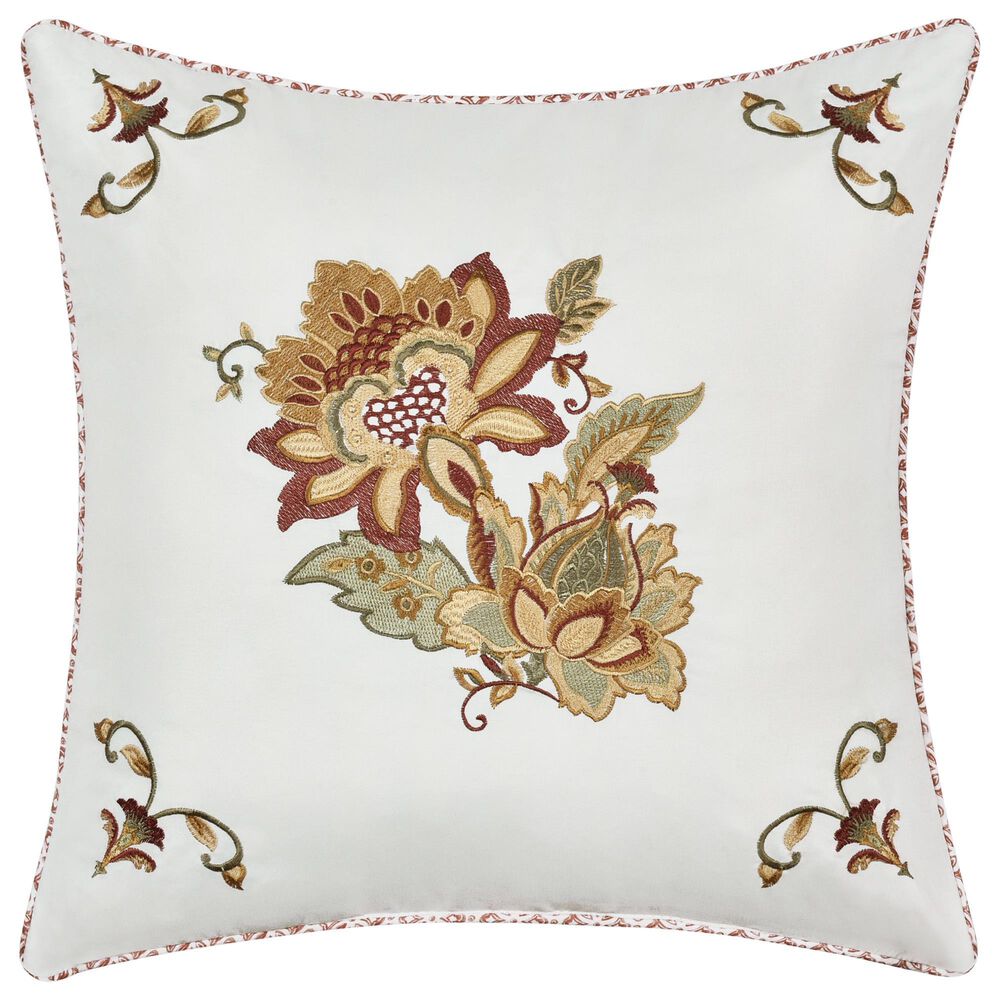 J. Queen New York Janessa 16" Square Throw Pillow in Spice, Coral and Gold, , large