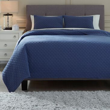 Signature Design by Ashley Ryter 3-Piece Queen Coverlet Set in Navy, , large