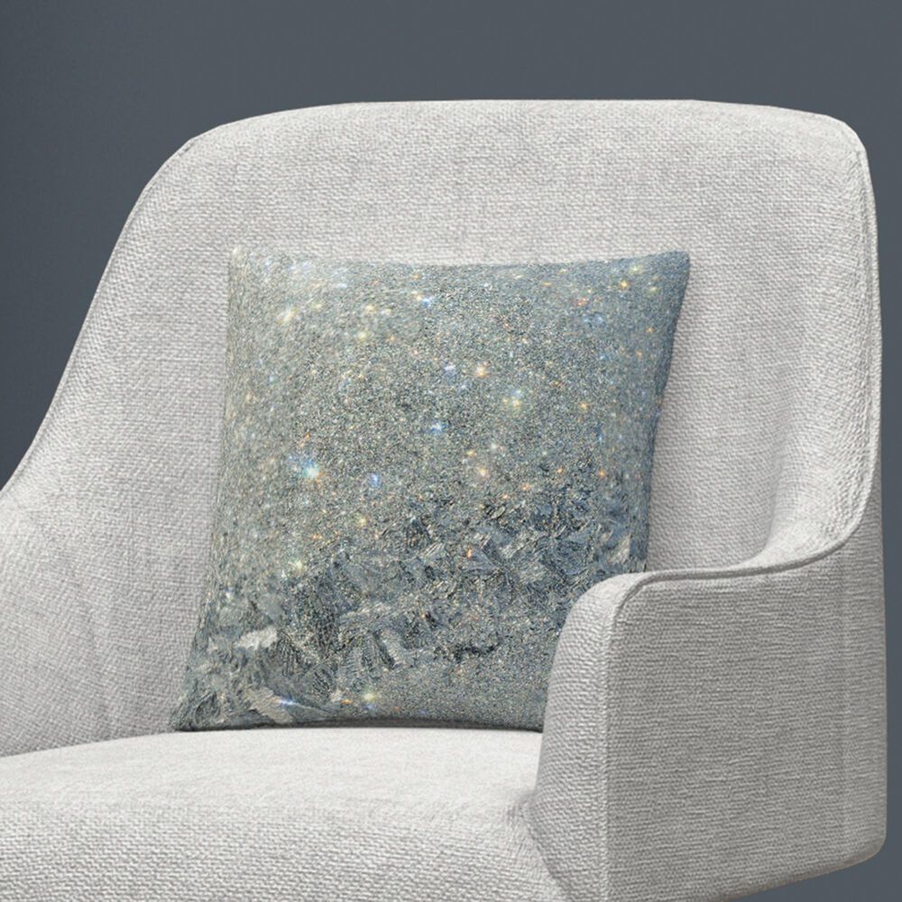Timberlake Kurt Shaffer 'Frost Pattern Sun Stars' 16 x 16 Decorative Throw Pillow, , large