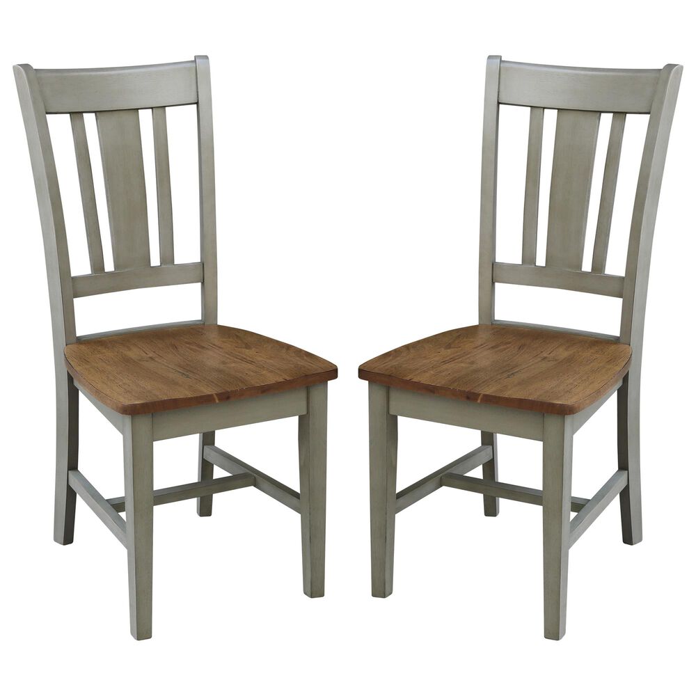 International Concepts San Remo Dining Chair in Hickory/Stone, , large
