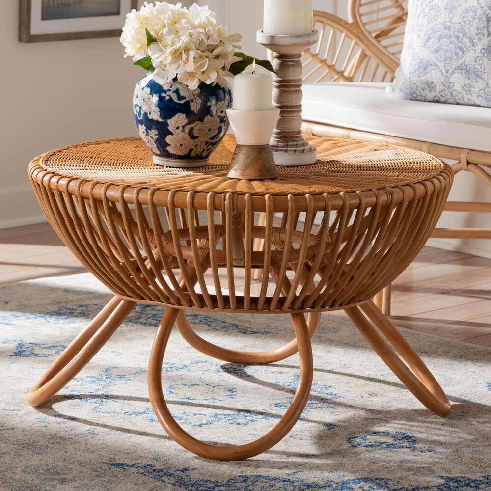 Baxton Studio Abel Coffee Table in Light Honey, , large