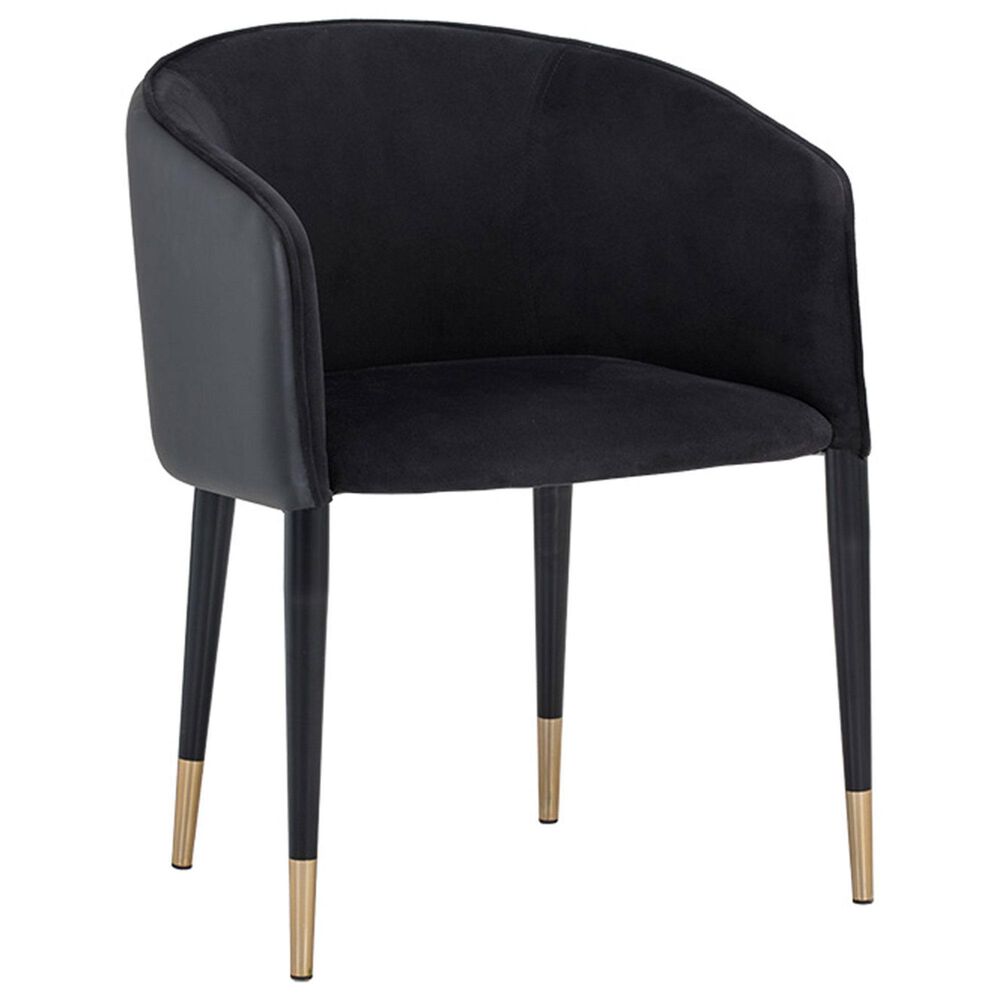 37B Asher Dining Chair in Black and Gold, , large