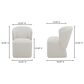 Moe"s Home Collection Larson Rolling Side Chair in Heather Grey, , large