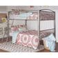 Linon Home Decor Heavy Full Over Full Bunk Bed in Pewter, , large