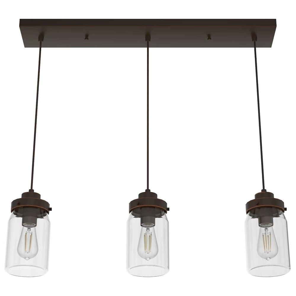 Hunter Devon Park 3-Light Linear Cluster in Onyx Bengal, , large