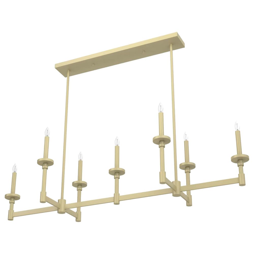 Hunter Briargrove 7-Light Linear Chandelier in Modern Brass, , large