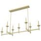 Hunter Briargrove 7-Light Linear Chandelier in Modern Brass, , large