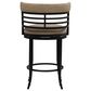 Armen Living Telia Counter Height Stool with Mushroom Brown Upholstery in Dark Brown, , large