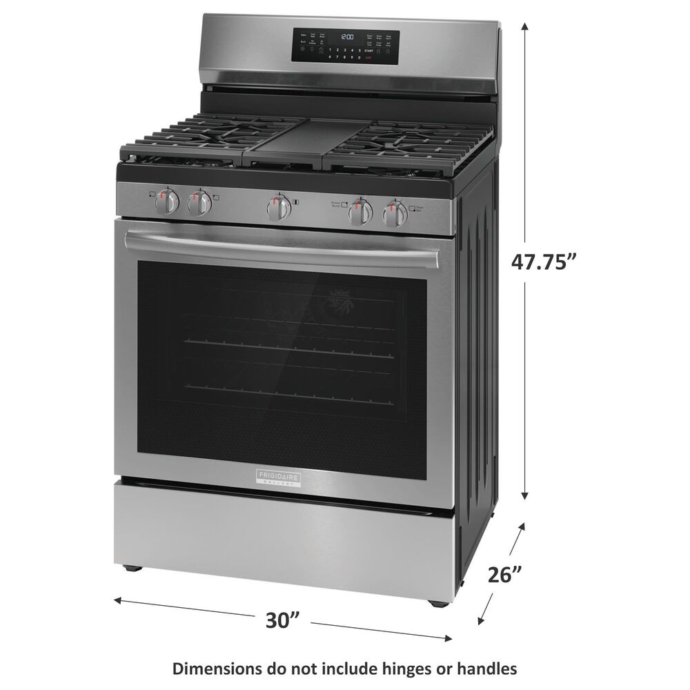 Frigidaire Gallery 30&quot; Rear Control Gas Range with Total Convection in Stainless Steel, , large