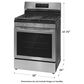 Frigidaire Gallery 30" Rear Control Gas Range with Total Convection in Stainless Steel, , large