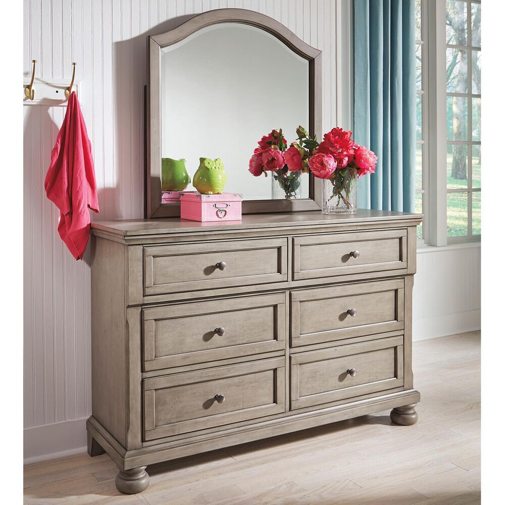 Signature Design by Ashley Lettner Youth Dresser &amp; Mirror in Light Gray, , large