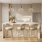 Armen Living Santorini Counter Stool in Gold, , large