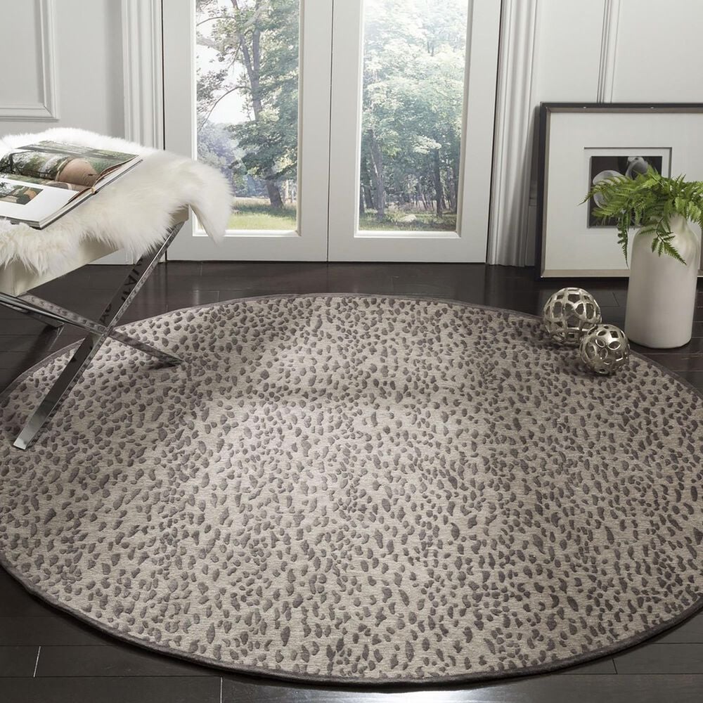 Safavieh Marbella 6&#39; Round Dark Grey and Light Grey Area Rug, , large
