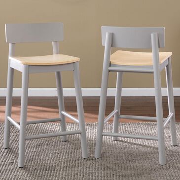 Southern Enterprises Claxby Counter Stool in Gray and Natural (Set of 2), , large