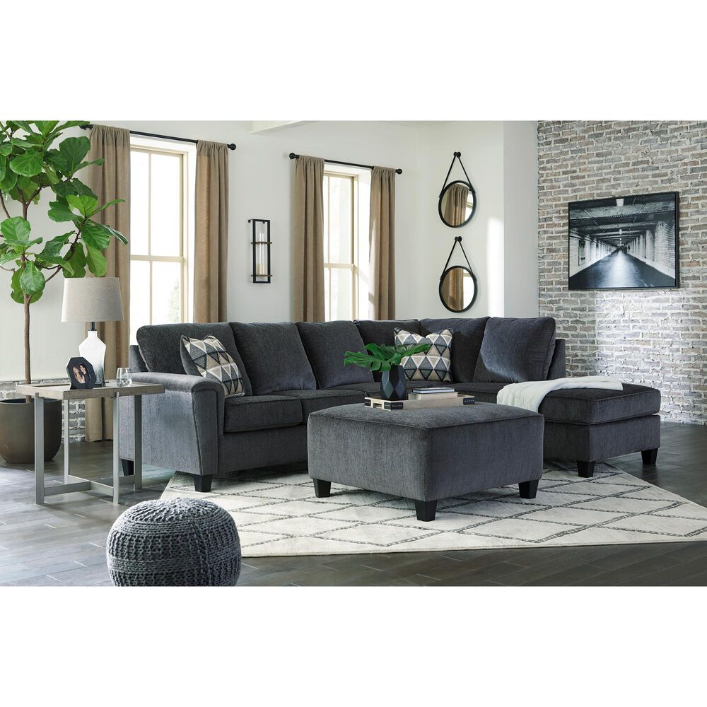 Ashley Abinger Oversized Accent Ottoman in Smoke, , large