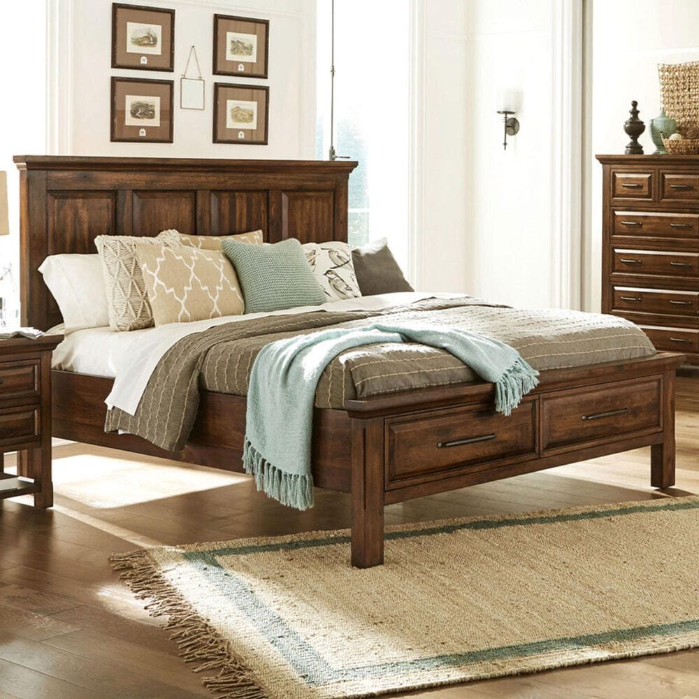 Cedar and Sage Hillcrest California King Storage Bed in Dark Chestnut, , large