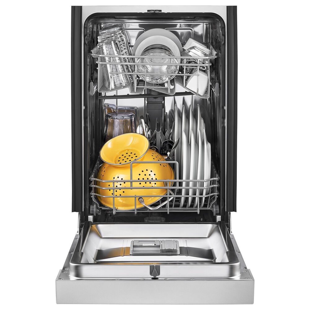 Whirlpool 18" Built-In Small-Space Compact Dishwasher in Stainless Steel and Black, , large