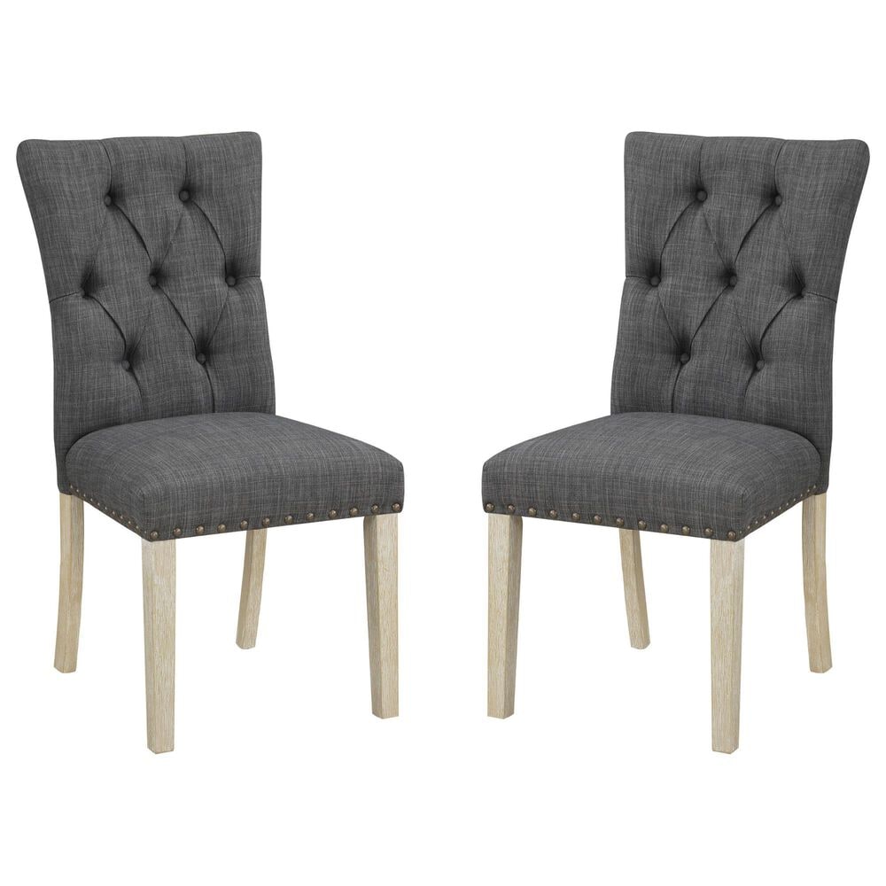 Valor Living Preston Side Chair with Charcoal Cushion (Set of 2), , large