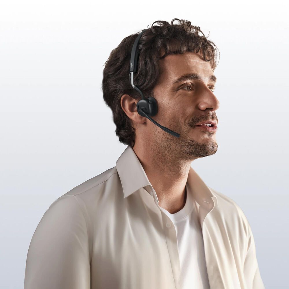 Shokz OpenMeet Bone Conduction Stereo Bluetooth Headset in Black, , large