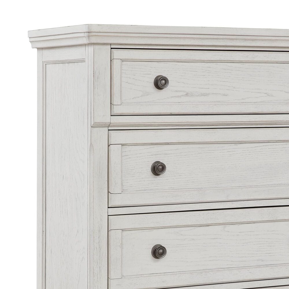 Ashley Robbinsdale 5 Drawer Double Knob Chest in Antique White, , large