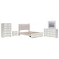 Ashley Zuraleus 5-Piece Queen Upholstered Storage Bedroom Set in Matte White, , large
