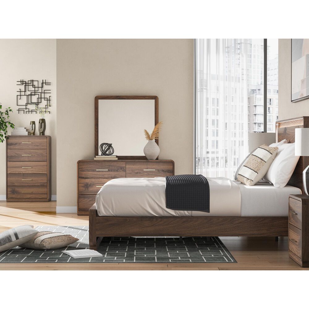 Ashley Fortlorn 2-Drawer Nightstand in Walnut Brown, , large